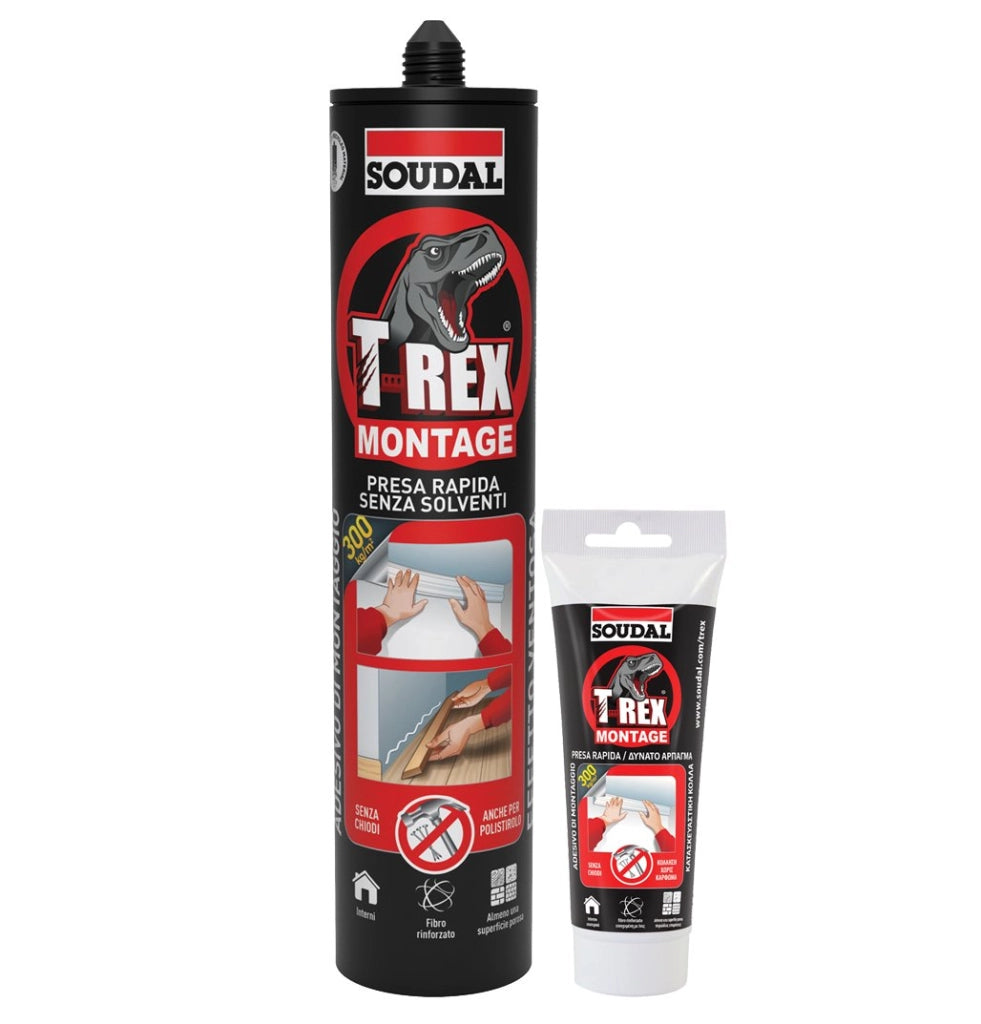 ADESIVO SIGILLANTE 'T-REX EFFETTO VENTOSA' SOUDAL 200 g - SOUDAL