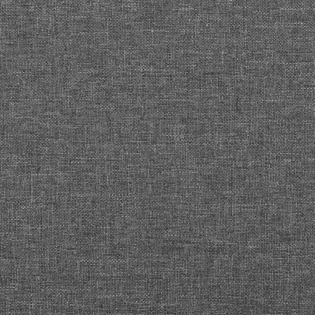 Testiera ad Orecchio-Testata con Orecchie Grigio Scuro 93x16x118/128 cm in Tessuto 491162