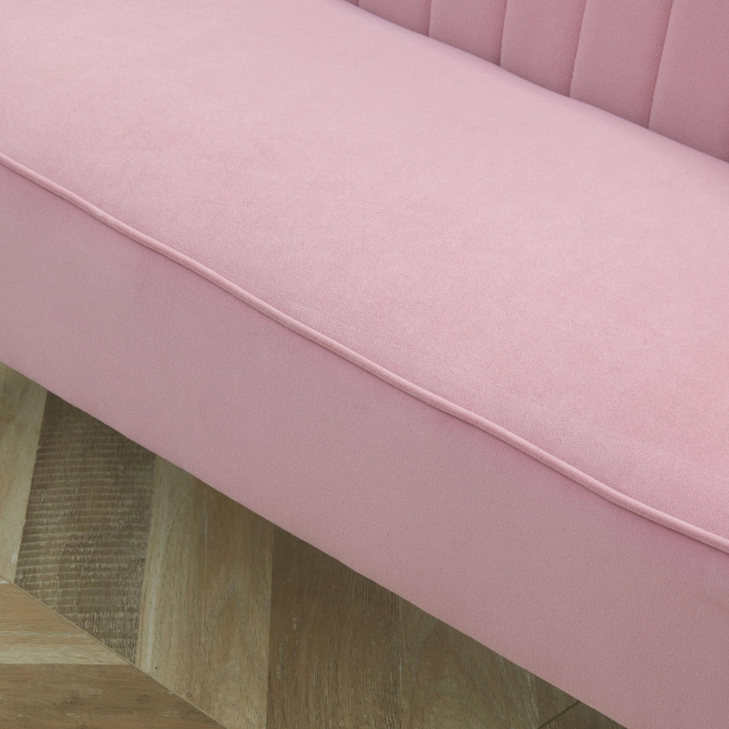 Divano 2 posti in tessuto rosa ¨C Minimal ¨C 90x