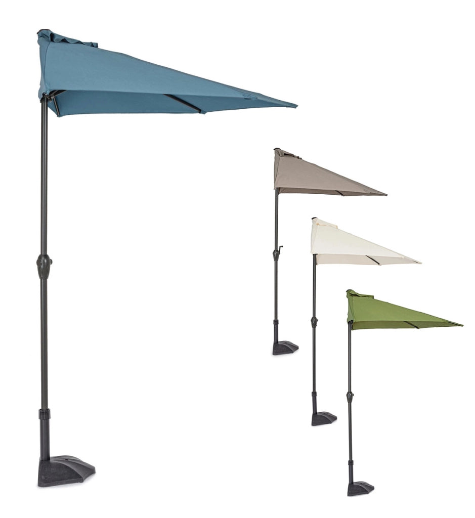 Ombrellone da Parete a Mezzaluna Muro Semicerchio Giardino 2.7Mt Kalife Bizzotto Colore: Cloud