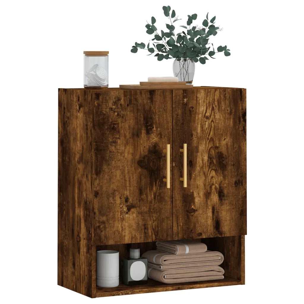 Armadietto a Muro Rovere Fumo 60x31x70 cm in Legno Multistrato 829897