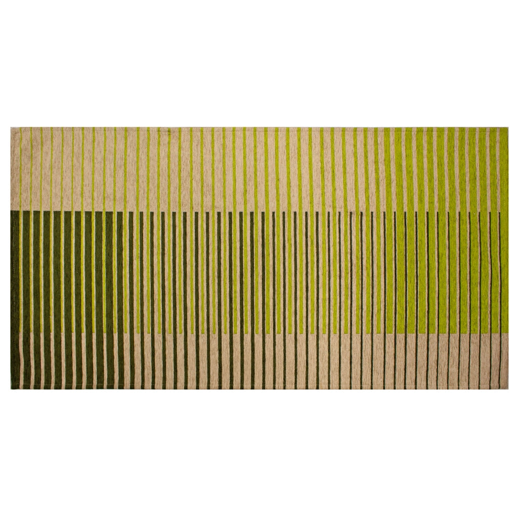 Tappeto Arredo Moderno Morbido in Ciniglia Ingresso Antiscivolo Prodotto Italiano  Soggiorno Camera Salotto Disegni Piazzati Cotone Varie Misure Grande Neon/Verde - 160x240 cm
