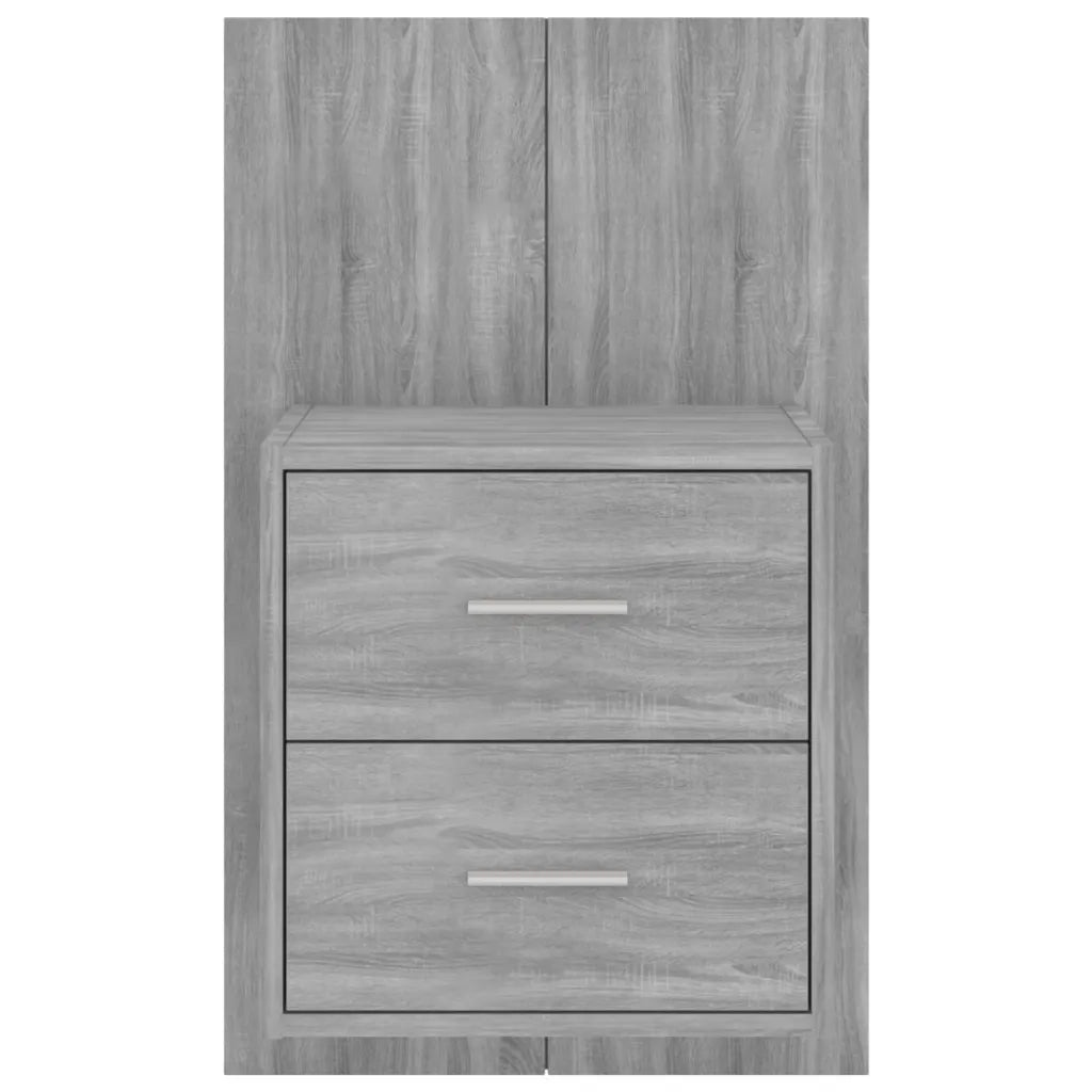 Comodino | Armadio da Notte | Mobiletto da notte a Muro Grigio Sonoma