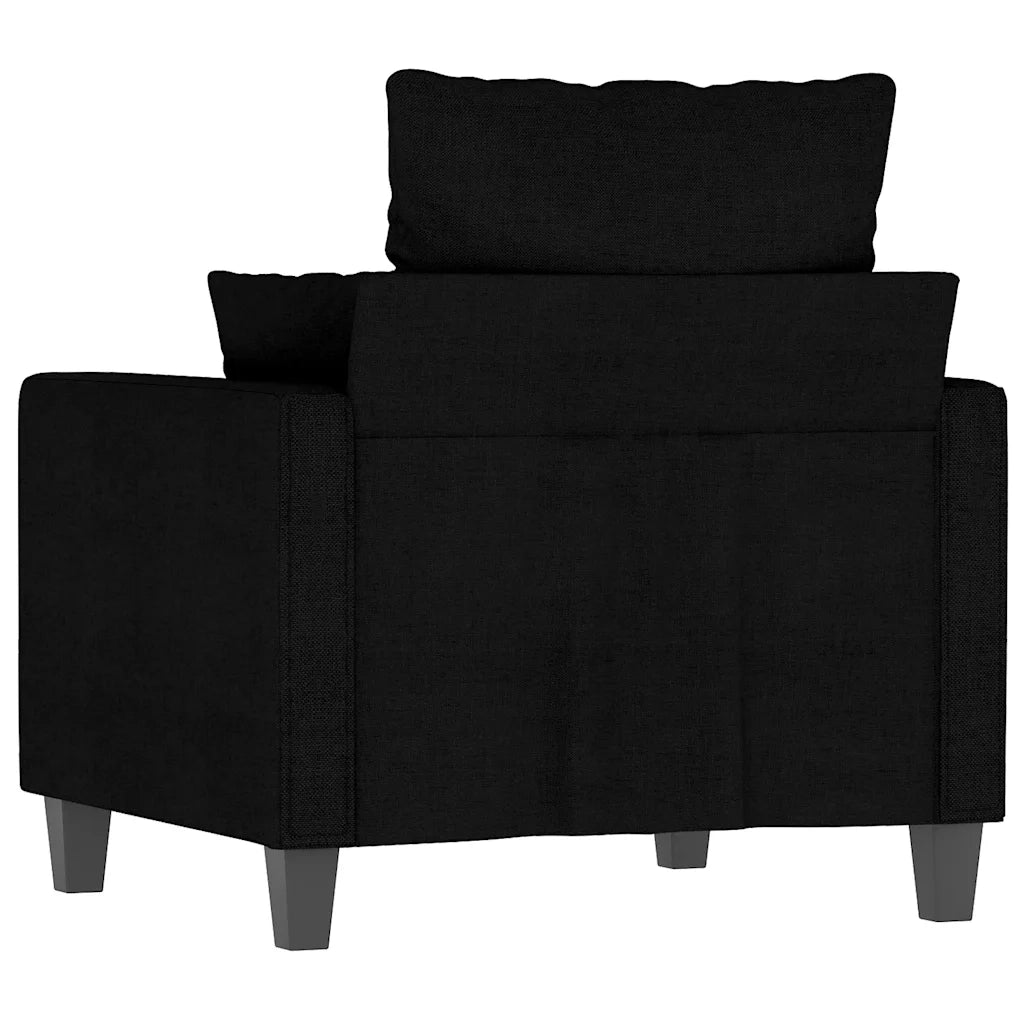 Poltrona | Sedia Relax Nera 60 cm in Tessuto