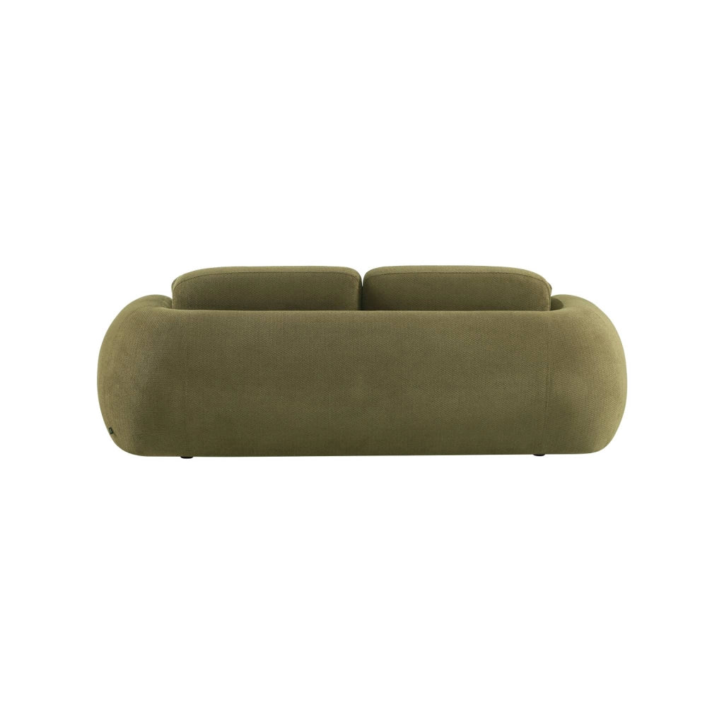 Divano in tessuto chenille, 3 posti, verde kaki