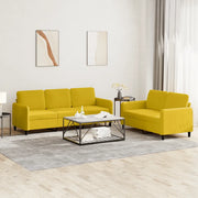 Set di Divani 2 pz Giallo in Velluto