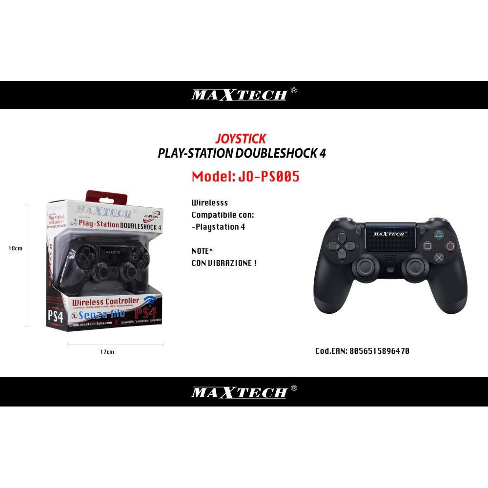Trade Shop - Joystick Gamepad Ps4 Wireless Compatibile Console Sony Ps4 Double Shock Joypad -