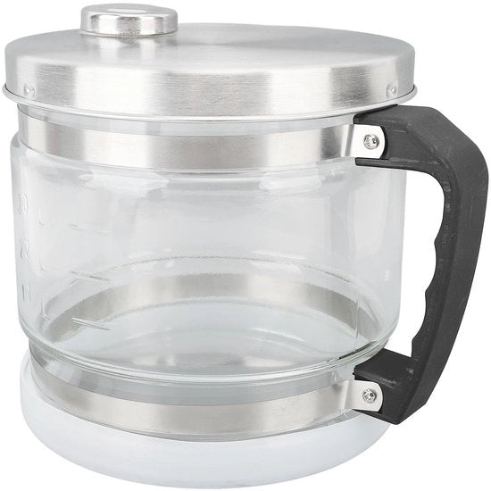 Contenitore di Destillazione in Vetro - 4 Litri - Acqua Purificata - Adatto per Distillatore Aziendale - Vetro Resistente - Incluso Filtro e Tubo di Acciaio.