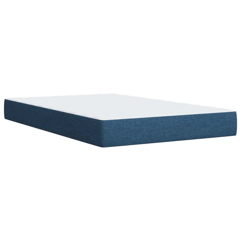 Letto box spring con materasso Blu 120 x 200 cm Tessuto 3454374