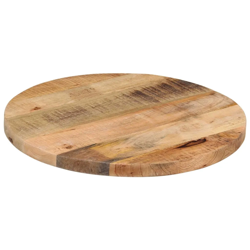 Piano per Tavolo | Superficie Tavolo | Piano Scrivania ? 40x1,5cm Rotondo Legno Massello Grezzo Mango