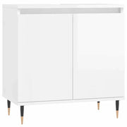 Mobiletto da bagno bianco lucido 58 x 33 x 60 cm ampio spazio contenitivo stile industriale legno composito bianco 02_0049015
