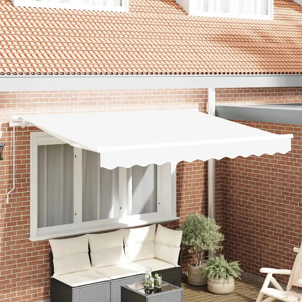 Telo di ricambio per tenda da sole-Telo da sostituire per tenda da sole Bianco 3,5 x 2,5 m