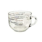 TAZZA JUMBO BREAKFAST CON SCRITTE IN VETRO 700CC