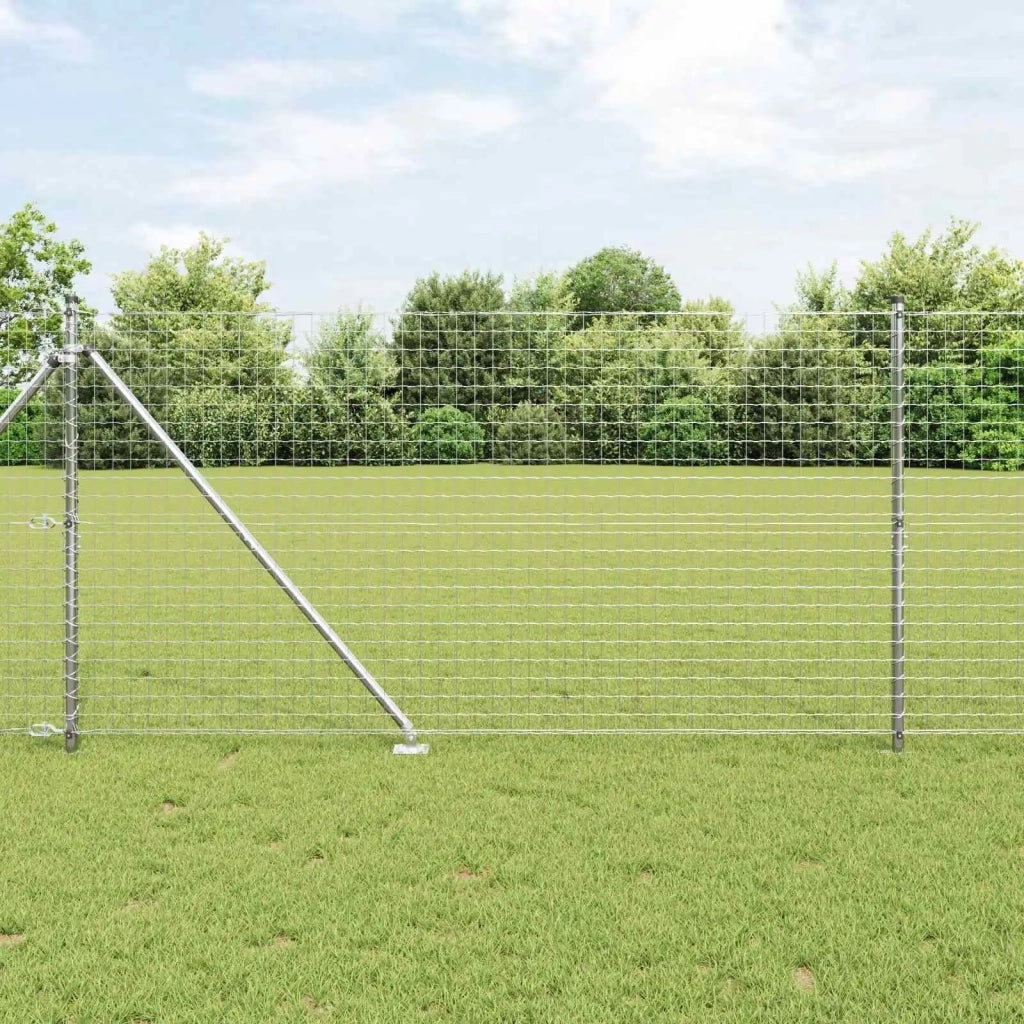 Palo della recinzione 52 pcs Grigio 3,2 x 3,2 x 185 cm