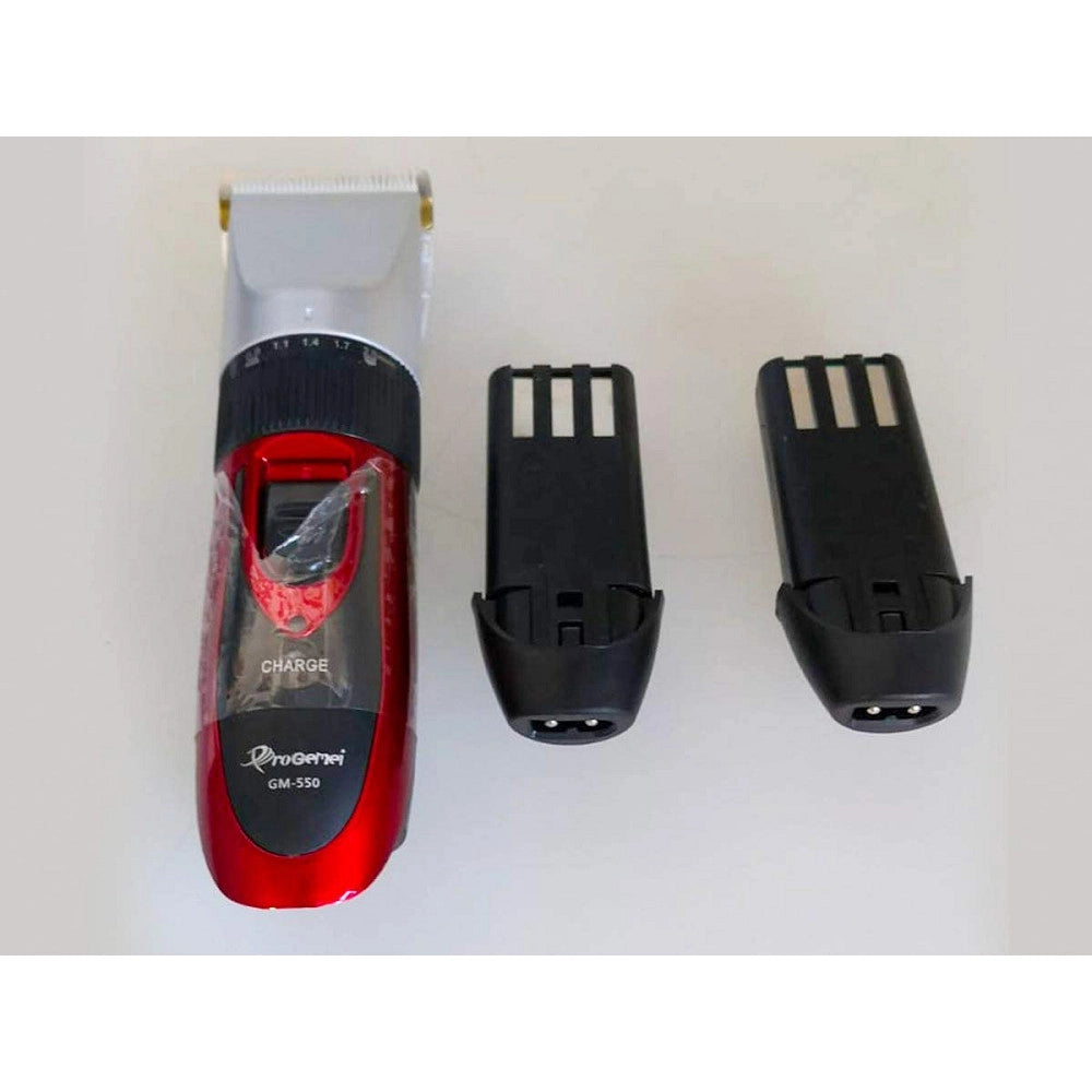 Trade Shop - Tagliacapelli Professionale Rasoio Elettrico Doppia Batteria Ricaricabile Gm-550 -