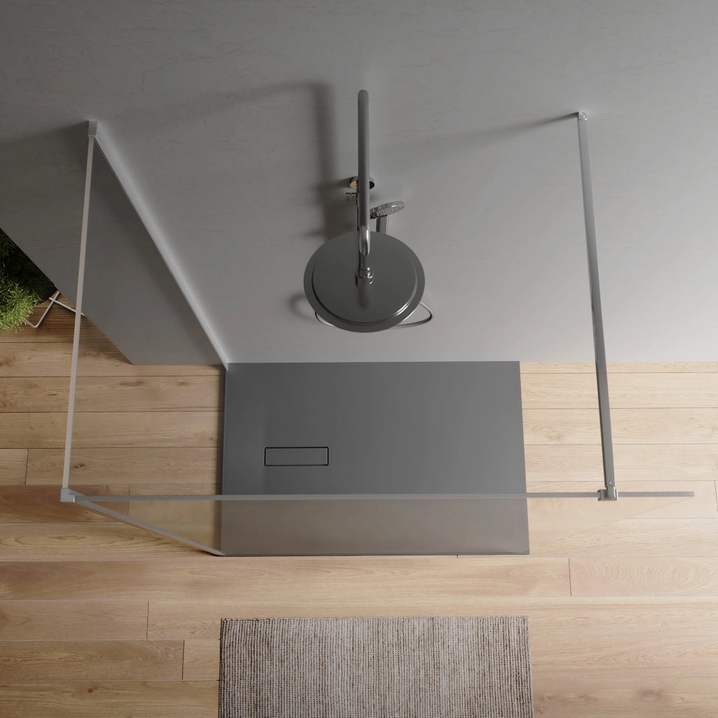 Doppio walk-in cromato 80x140 cm vetro 8mm trasparente anticalcare h200 | Keros