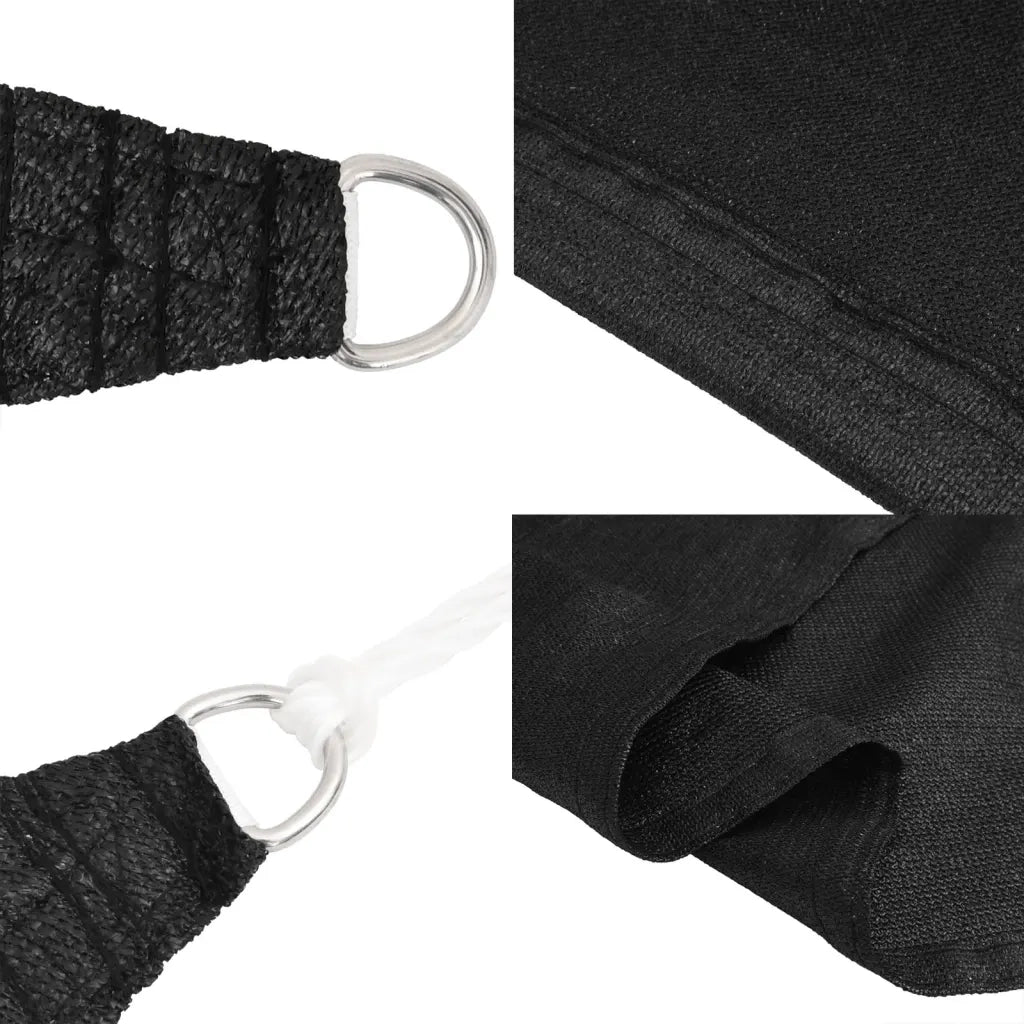 Vela Parasole-Telo Ombra-Vela Ombreggiante 160 g/m2 Nera 2x3,5 m in HDPE