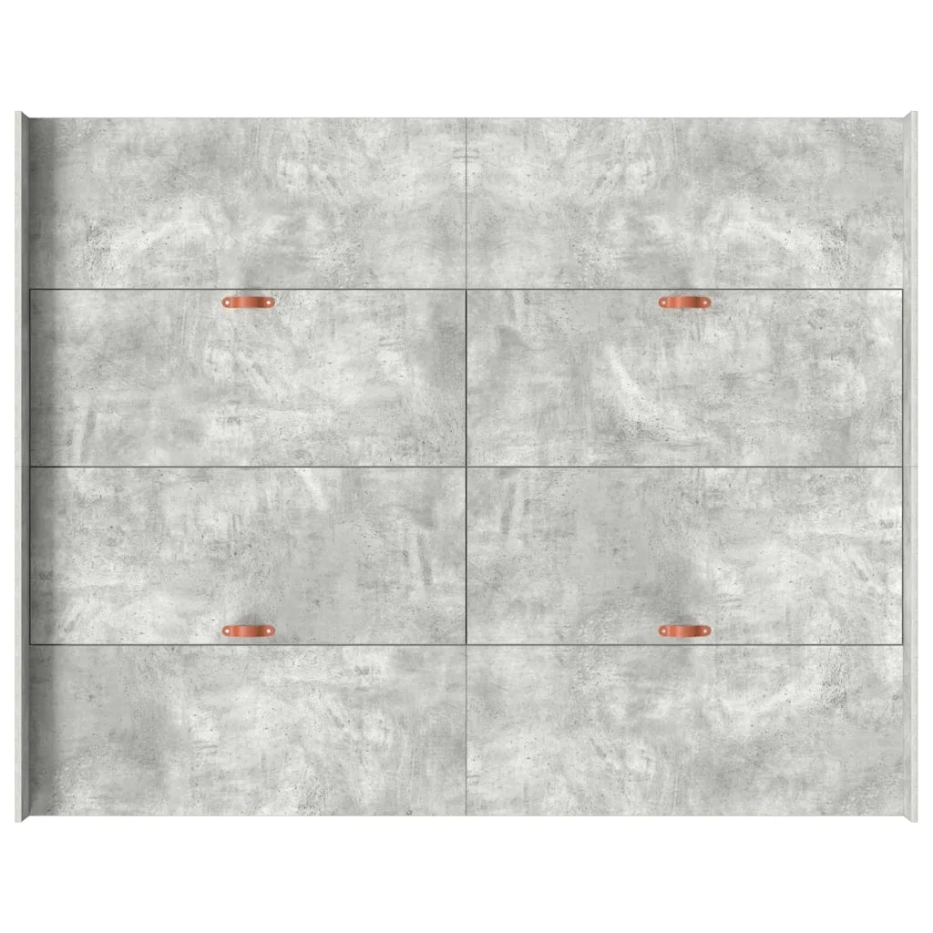Struttura letto con contenitore Grigio cemento 135 x 190 cm 3335320
