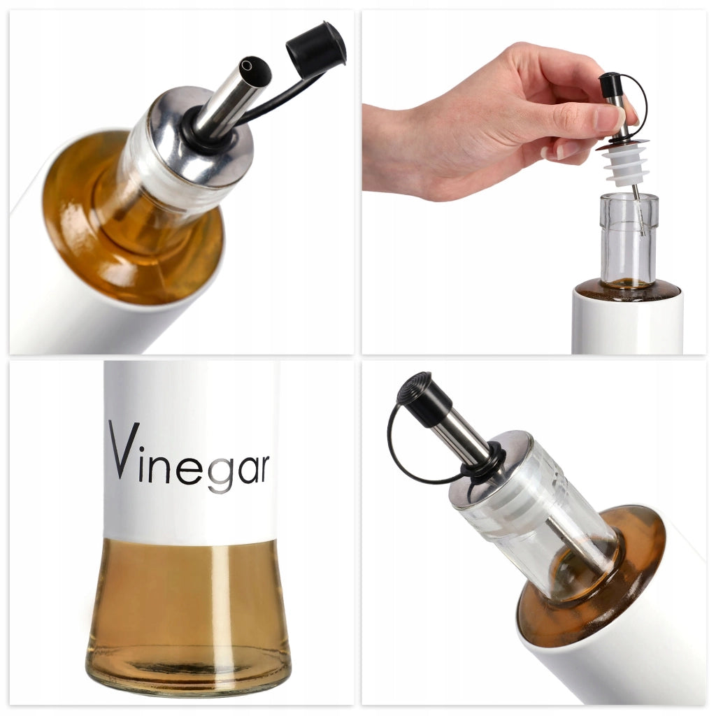 Set di 2 bottiglie in vetro KADAX da 320 ml con dosatore per aceto e olio.