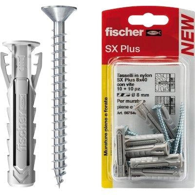 TASSELLO NYLON SX PLUS S K SELF FISCHER - VITE TSP CAVA PZ SX 6X30 SK CF=PZ 15- 5 confezioni