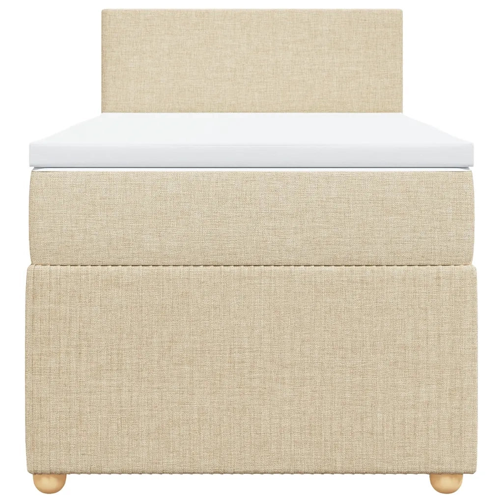 Giroletto a Molle con Materasso Crema 80x200 cm inTessuto 3289581