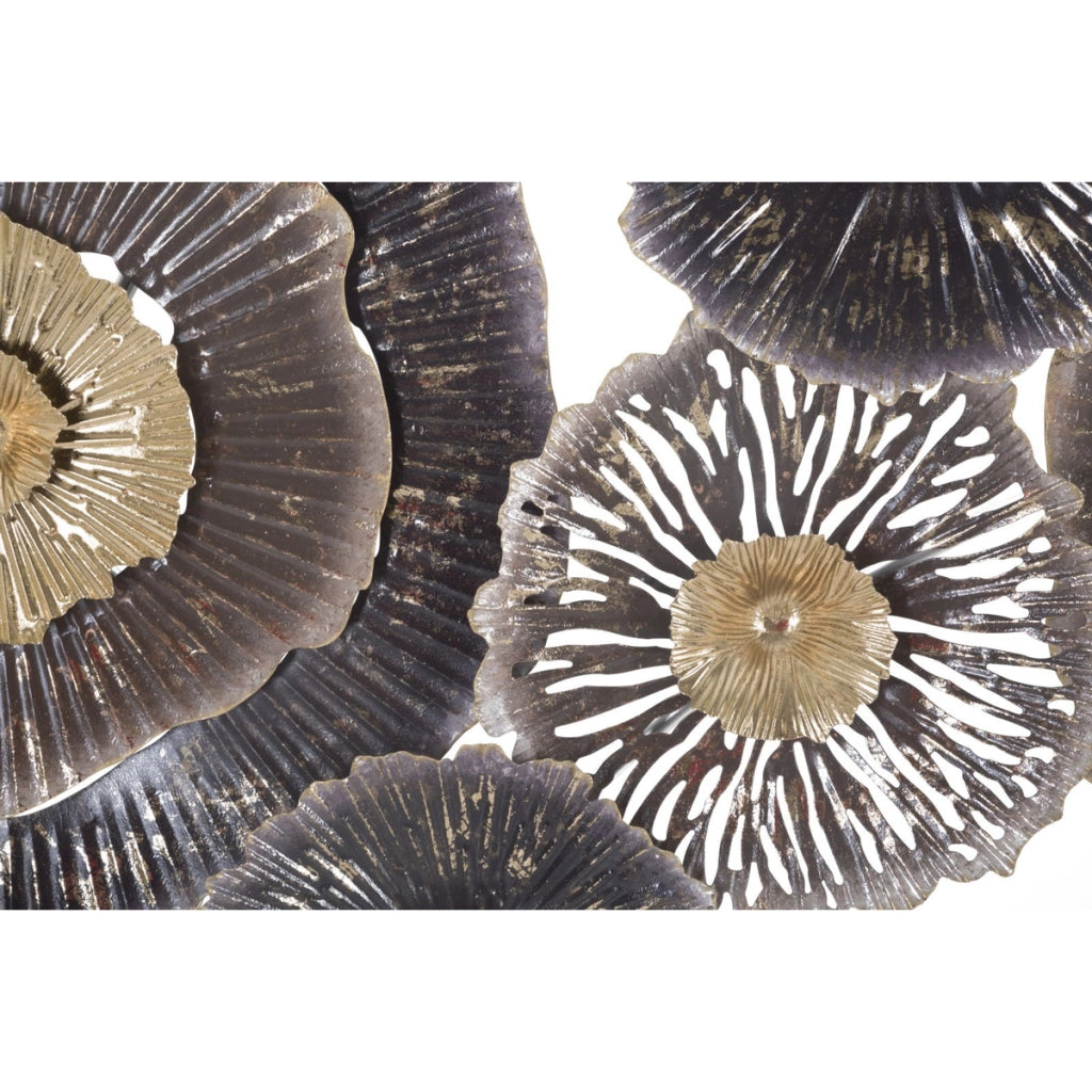 Decorazione in Metallo 3D Fiori 3, Multicolore, Metallo, 167,6x7,6x73,5 cm