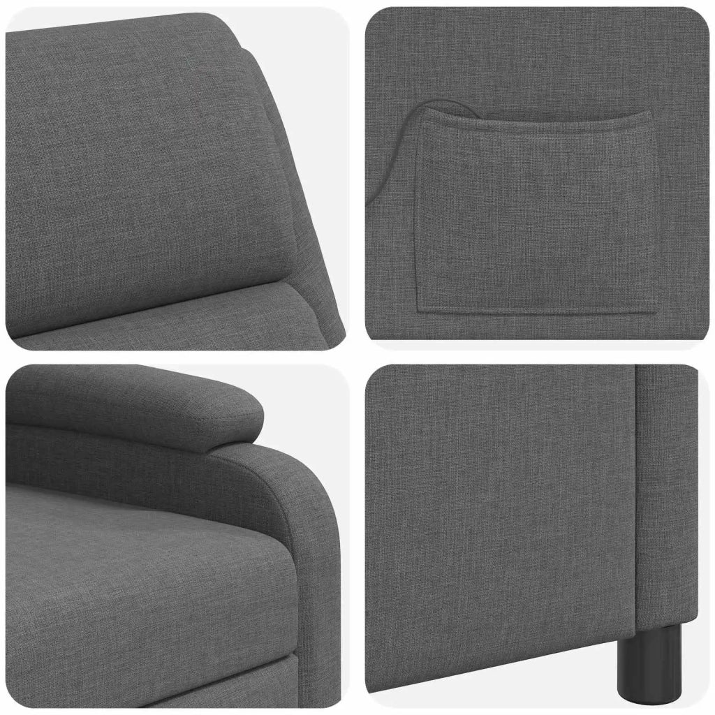 Divano Sedia-Poltrona Massaggiante Grigio Scuro Tessuto 414145