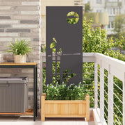 Schermo per privacy in giardino Traforo Nero 50 x 140 cm 876315