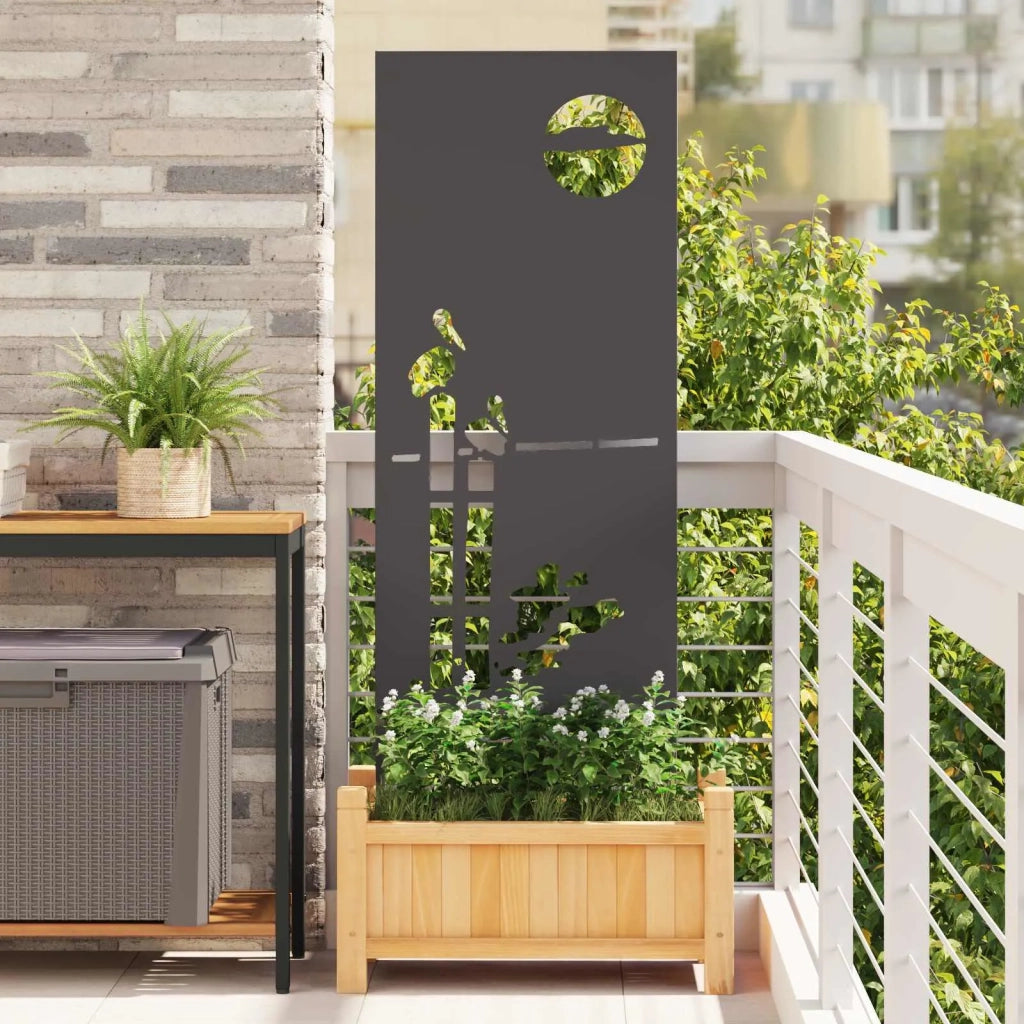 Schermo per privacy in giardino Traforo Nero 50 x 140 cm 876315