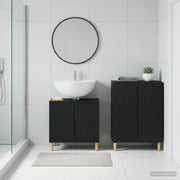 Set di Armadi da Bagno da 2 Pezzi ARNHEM Nero 3417604