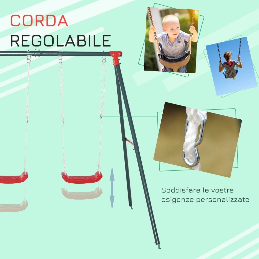 Altalena Doppia ¨C Minimal ¨C Verde Rosso