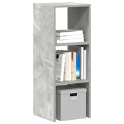 Libreria Impilabili-Scaffale per Libri-Mobile di Stoccaggio Grigio Cemento 30x30x80cm Legno Multistrato