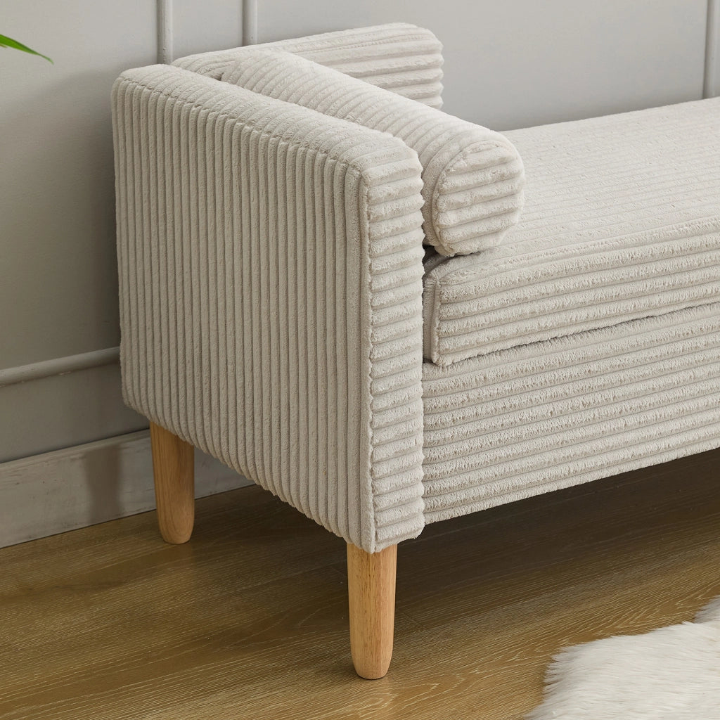 Pouf con Braccioli, Schienale e Cuscini ¨C MINIMAL ¨C Velluto Grigio