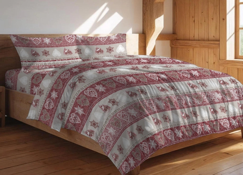 Sacco Copripiumino In 100% Cotone Made Italy Disegno Stelvio - Singolo - Stelvio