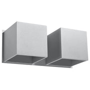Lampada da parete QUAD 2 grigio