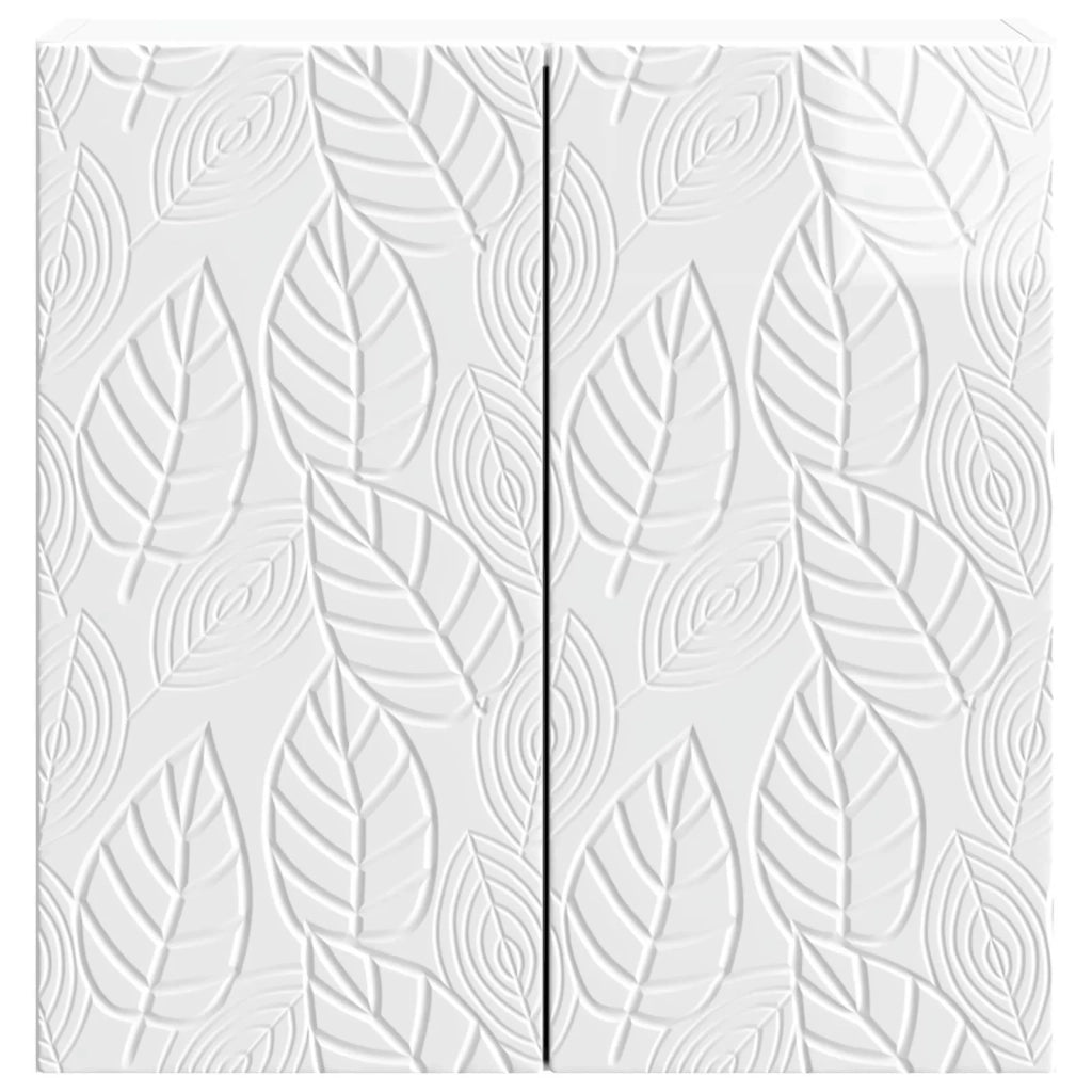 Armadietto a Muro | Mobiletto a muro Bianco Lucido 59 x 31 x 60 cm