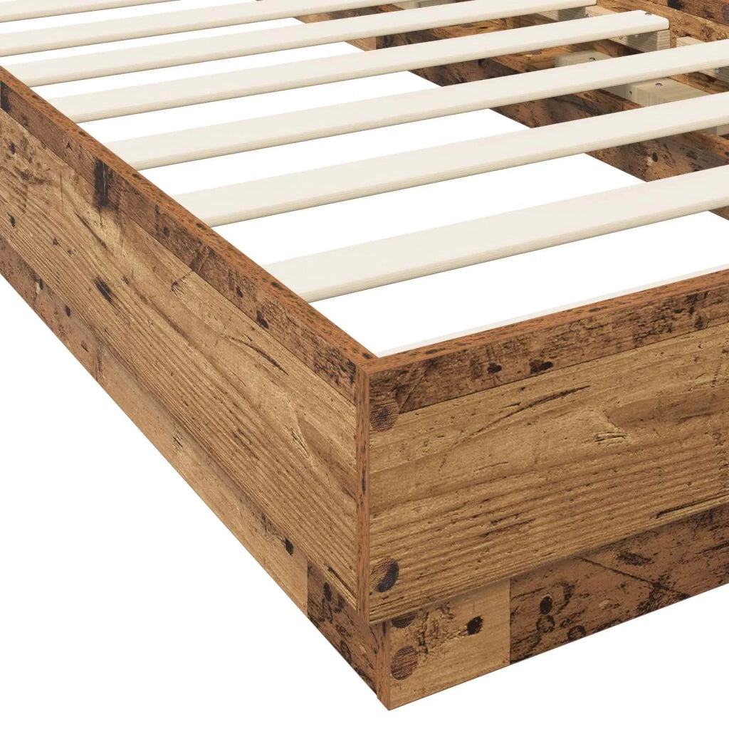 Letto con LED Legno antico 80 x 200 cm Legno ingegnerizzato 8009006