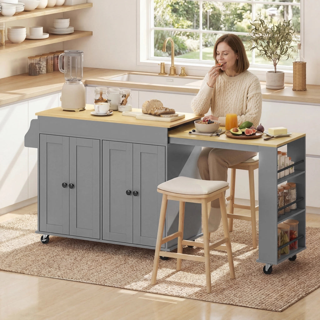 Isola Cucina con Ruote ¨C Zephmum ¨C Grigio