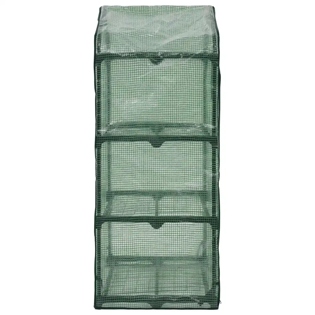 Mini serra a 3 livelli 69 x 49 x 125 cm facile accesso finitura resistente in polietilene verde 02_0045930