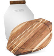 Set di Pizzabord e Pizzaschep in Alluminio e Acacia