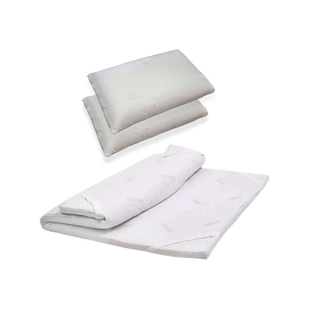 Key, Topper Matrimoniale Sfoderabile Made in Italy, 190x140x5h cm Bianco