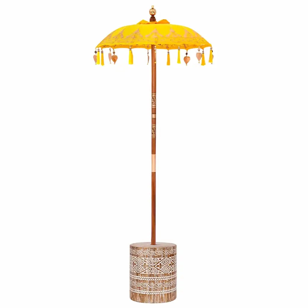 Ombrello balinese con base Giallo 95 x 95 x 260 cm 3356915