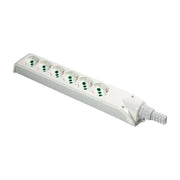Fanton 410280 FIDO PRO Multipresa 6 prese bipasso schuko 2P+T 16A raccordo scatola guaina 16 mm colore Bianco