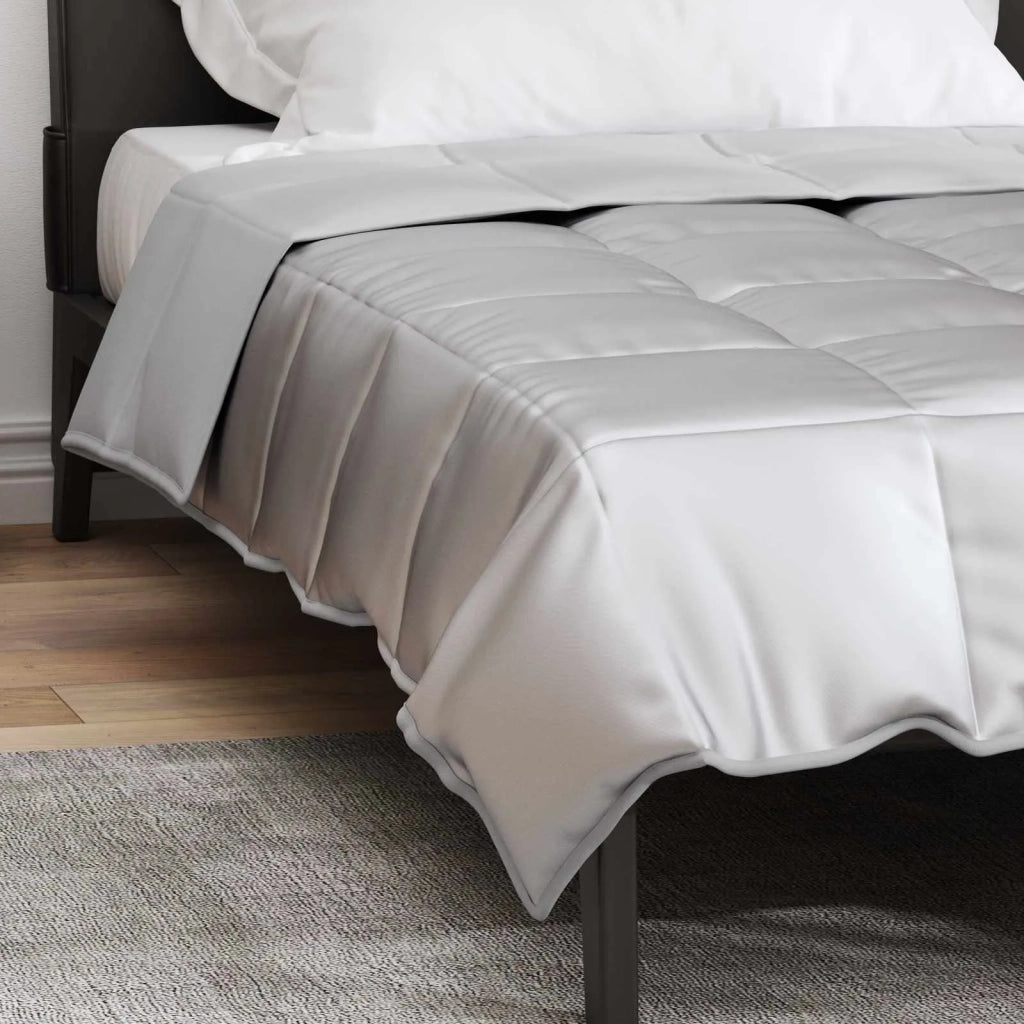 Piumone | Duvet Completo Annuale Argento 140 x 220 cm Satin e Micropile