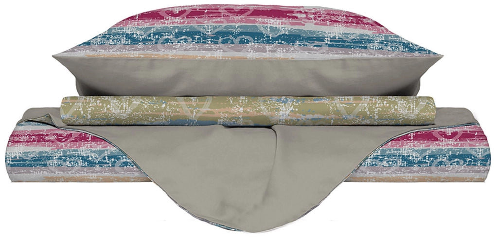 Copripiumino Singolo con Federe Stampato Love Lines