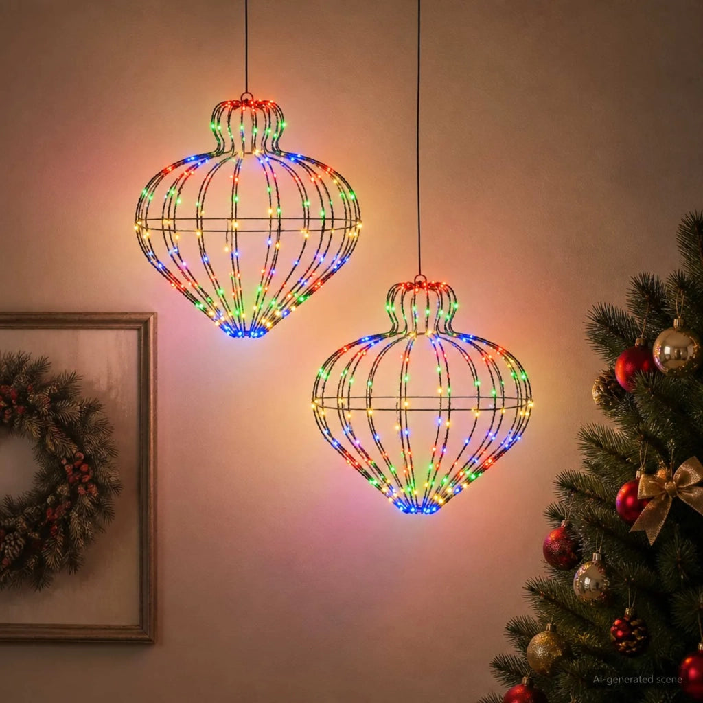Luce a punta di Natale 2 pz 384 LED Multicolore 42049750