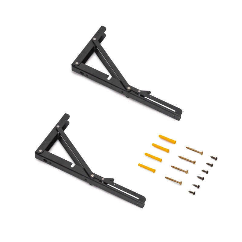 Set di supporti pieghevoli, lunghezza 403 mm, Acciaio, Verniciato bianco