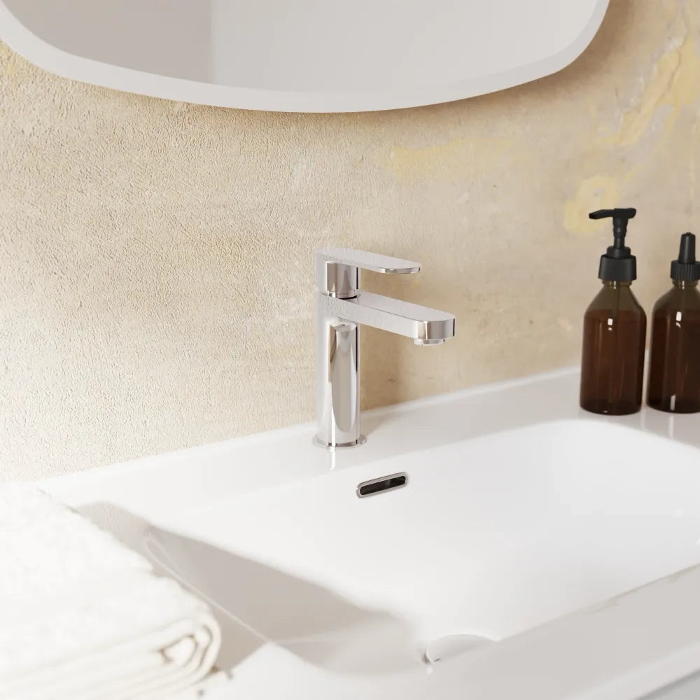 Miscelatore lavabo senza scarico cromato altezza 16cm | Margot