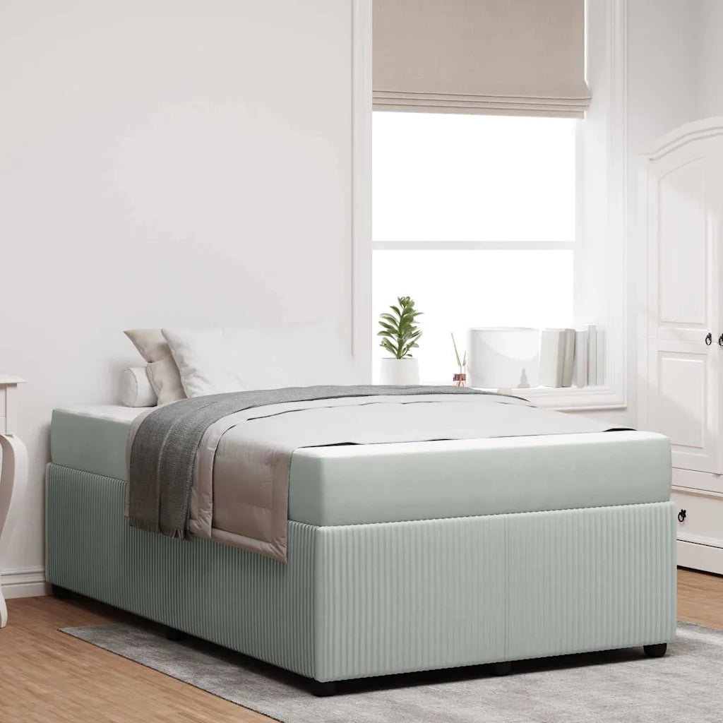 Struttura del letto Grigio chiaro 120 x 190 cm Tessuto