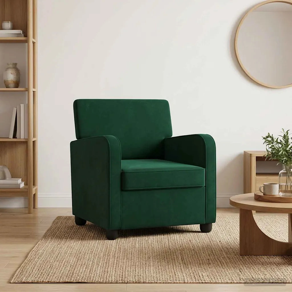 Divano Sedia-Poltrona Verde Scuro Velluto 901928